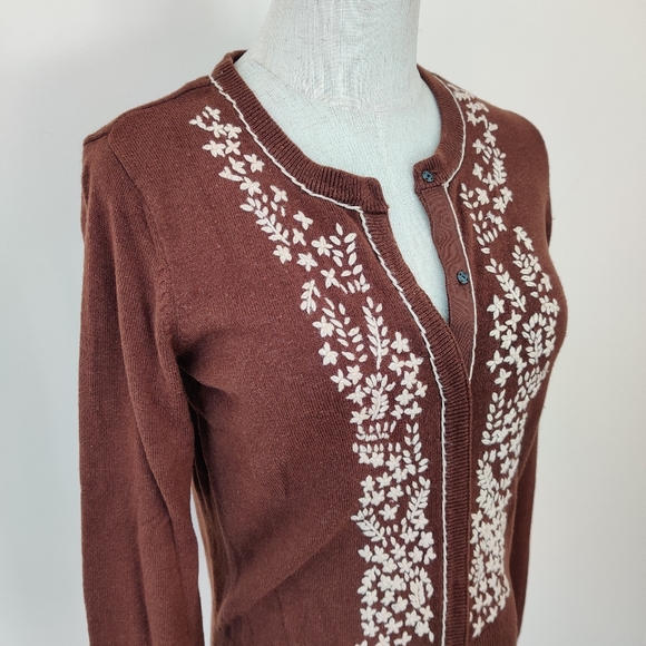 NAF NAF Embroidered Cardigan Sweater - Picture 2 of 8